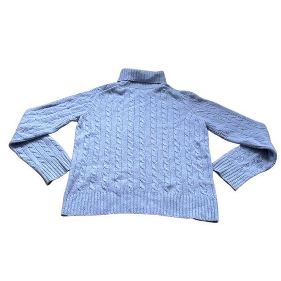 CHARTER CLUB 100% Cashmere Cable Knit Turtleneck Sweater Pullover 2-Ply Soft LS - Picture 3 of 7